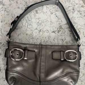 Coach silver shoulder bag